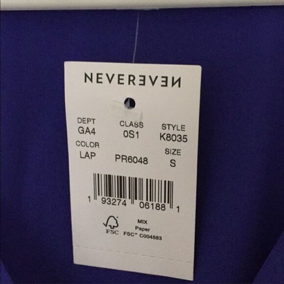 🔥Neverever by J.Crew Pleated Crossfront blue dress - Picture 5 of 14